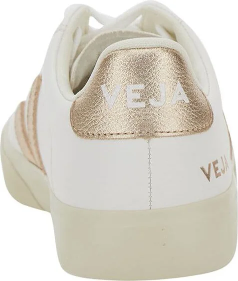 'Campo' White Low Top Sneakers With Metallic Logo In Leather Woman - Image 4