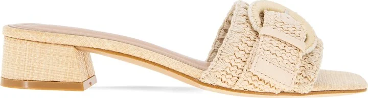 Camri Buckled Raffia Slide Sandal - Image 3