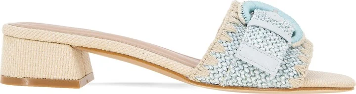 Camri Buckled Raffia Slide Sandal - Image 8