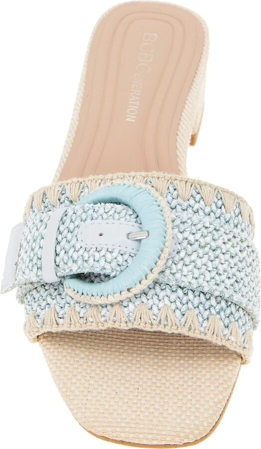 Camri Buckled Raffia Slide Sandal - Image 9