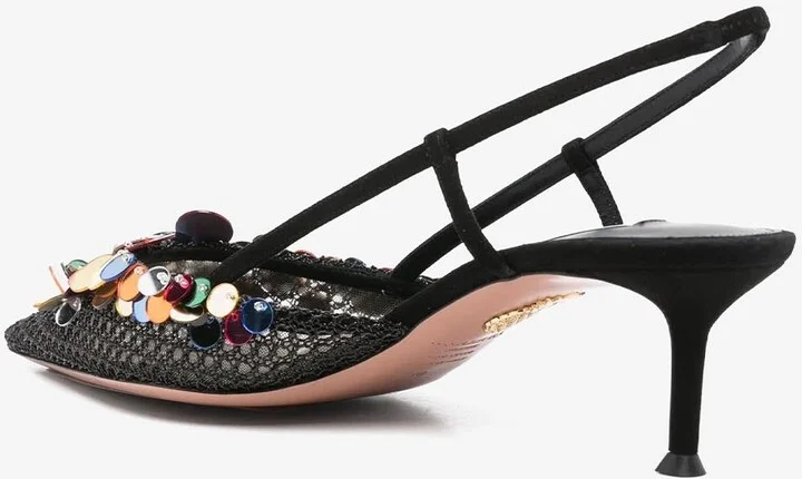 Can Can 50 Paillettes-Embellished Mesh Pumps - Image 2