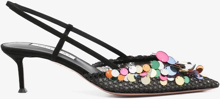 Can Can 50 Paillettes-Embellished Mesh Pumps