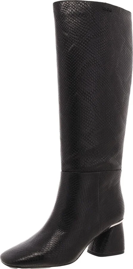Cana Womens Snake Print Faux Leather Knee-High Boots