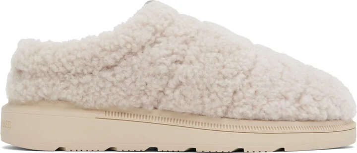 Canada Goose Beige Porteau Shearling Mules