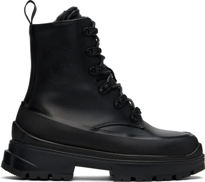Canada Goose Black Kya Lace-Up Boots