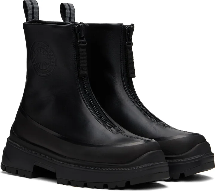 Canada Goose Black Kya Zip-Up Boots - Image 4