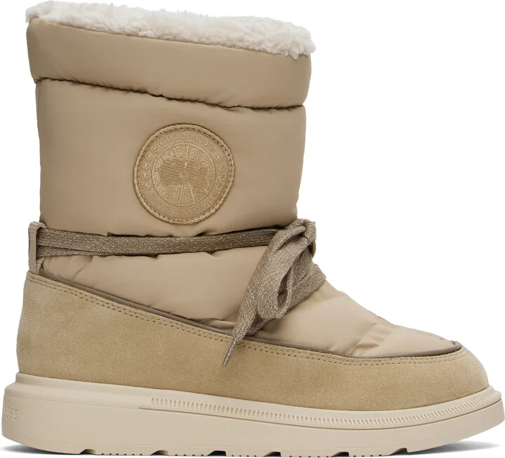 Canada Goose Tan Demma Puffer Boots
