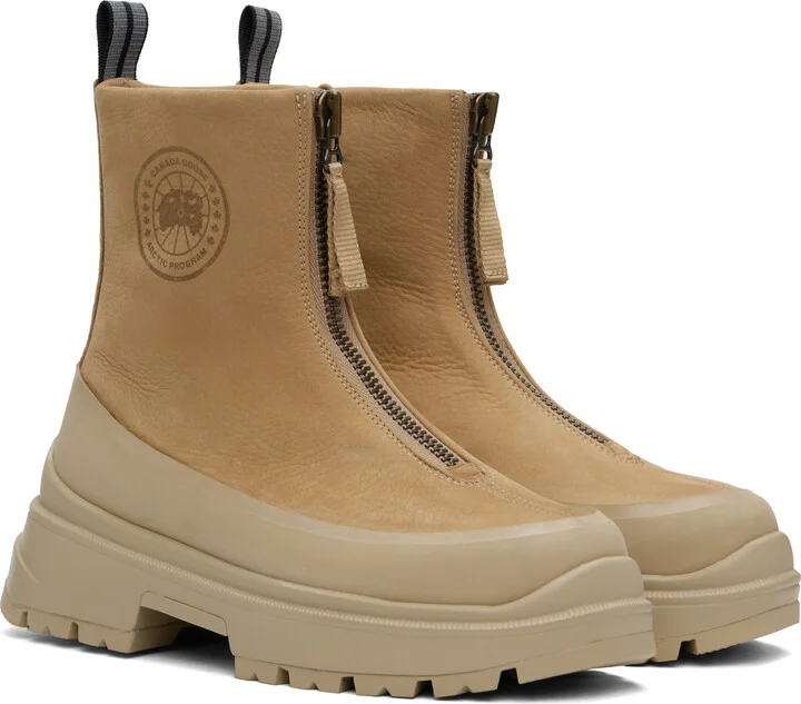 Canada Goose Tan Kya Zip-Up Boots - Image 4