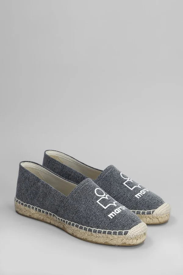 Canae Espadrilles In Black Cotton - Image 2