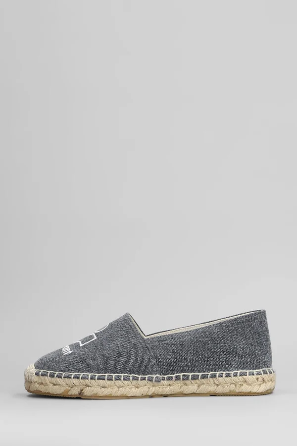 Canae Espadrilles In Black Cotton - Image 3
