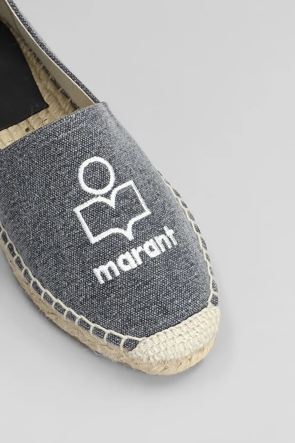 Canae Espadrilles In Black Cotton - Image 5