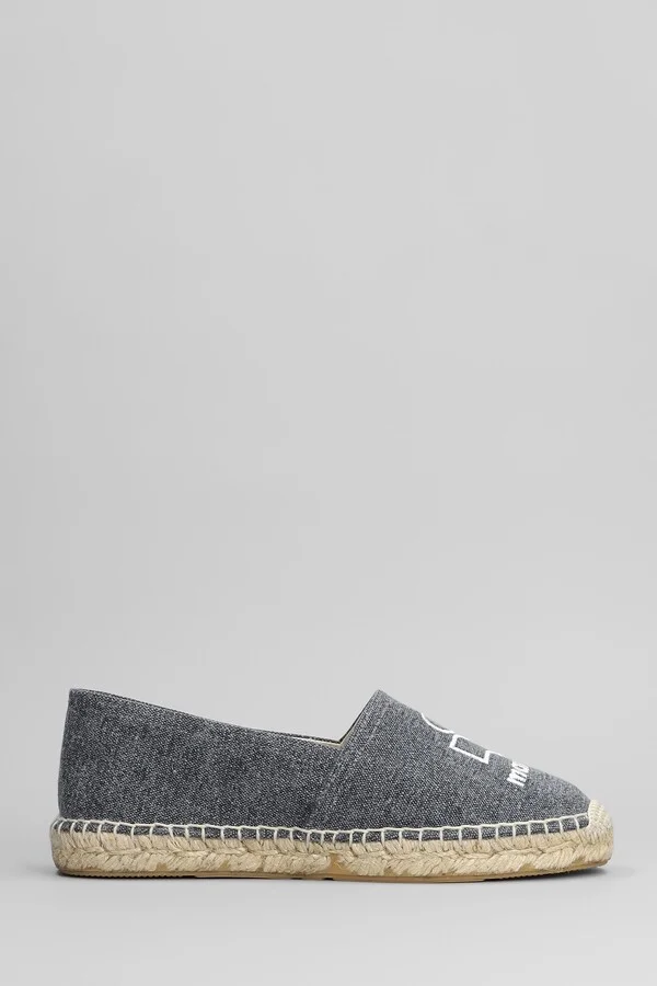 Canae Espadrilles In Black Cotton