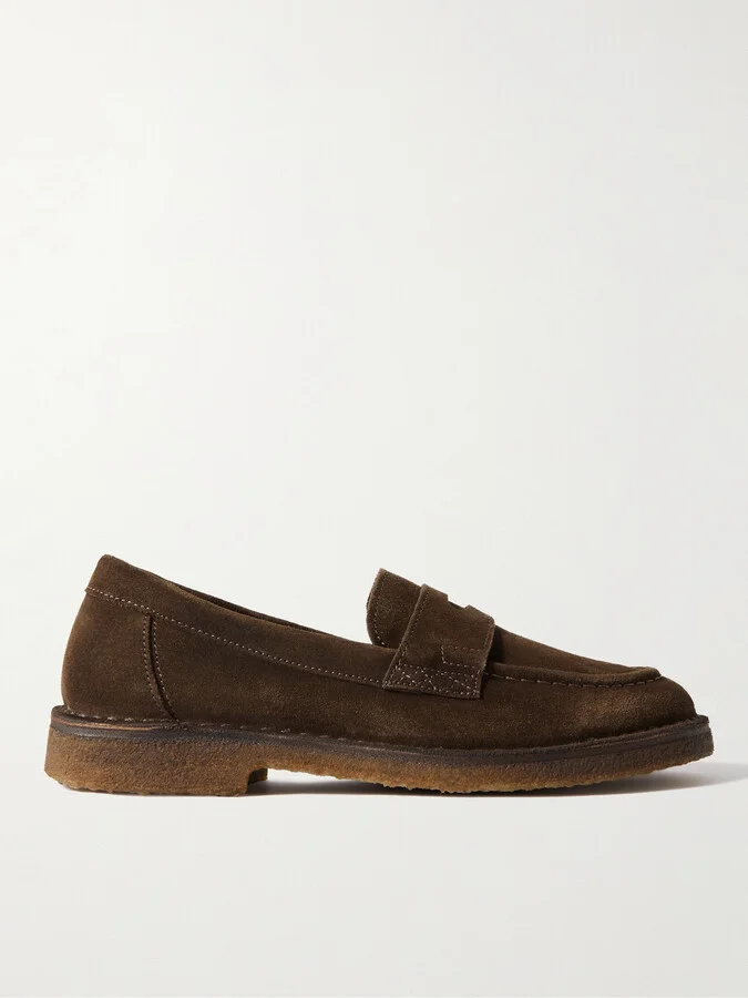 Canal Suede Penny Loafers