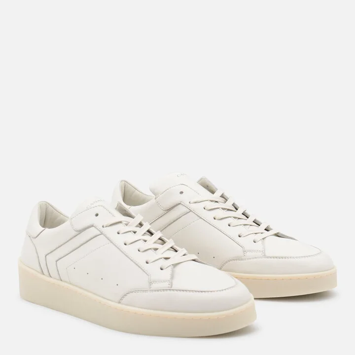 Canali White Leather Sneakers - Image 2