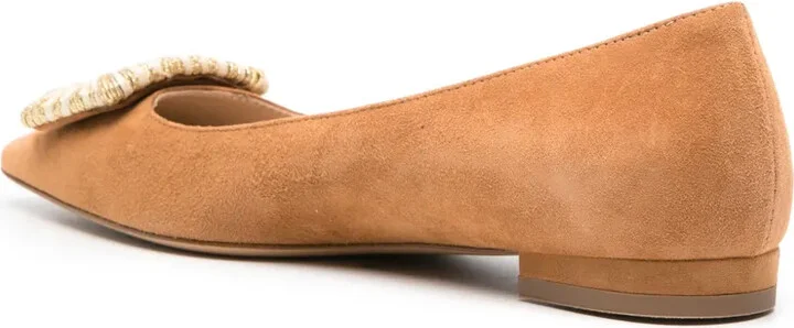 Canary suede ballerina shoes - Image 3