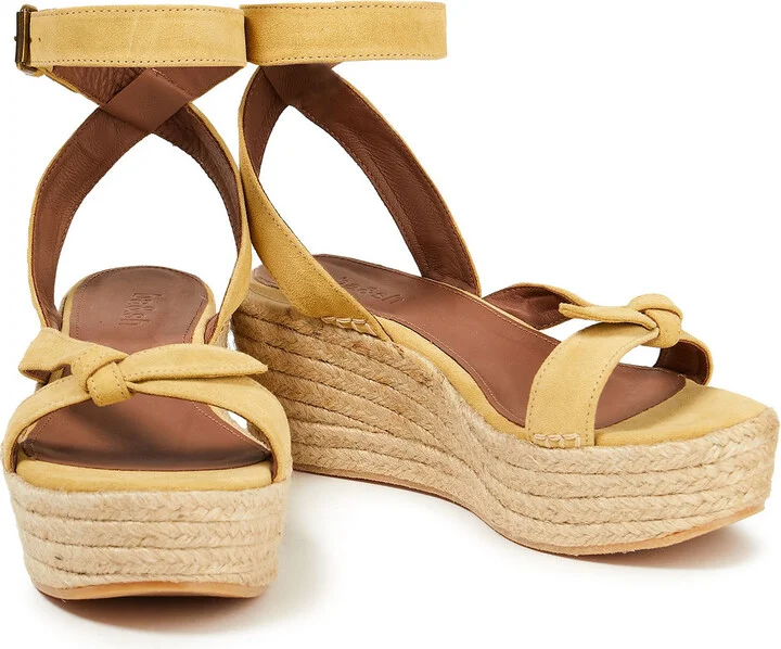 Candella knotted suede espadrille wedge sandals - Image 2