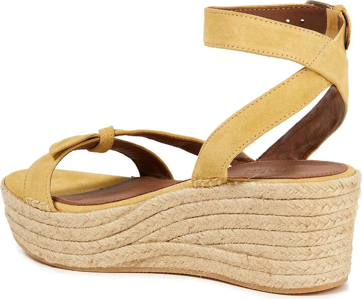 Candella knotted suede espadrille wedge sandals - Image 3