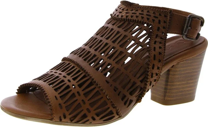 Candice Womens Leather Buckle Heels