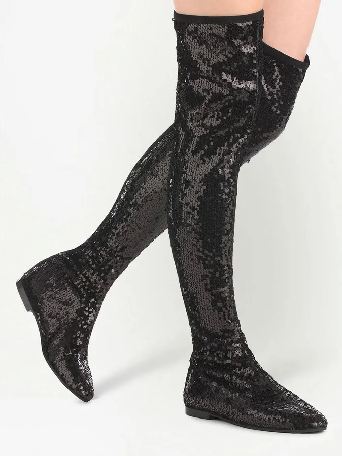 Candle sequin-embellished boots - Image 4