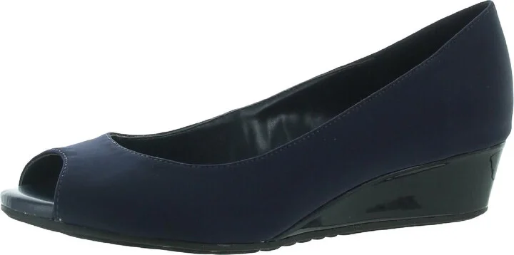 Candra Womens Peep Toe Man Made Pumps