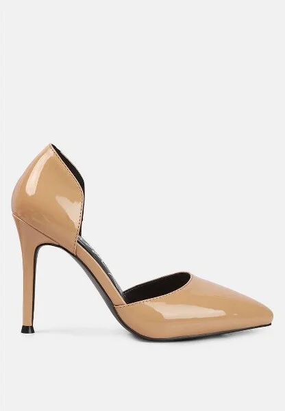 candy cane patent faux leather high heel pumps Women