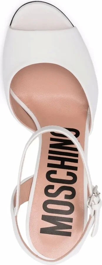 Canister Heel Leather Sandals - Image 4