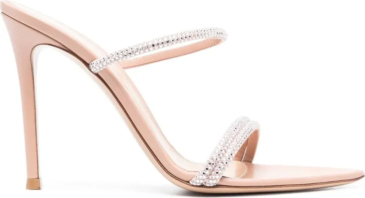 Cannes 105mm suede sandals