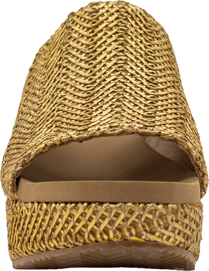Canteen Water Resistant Raffia Wedge Platform Sandal - Image 4