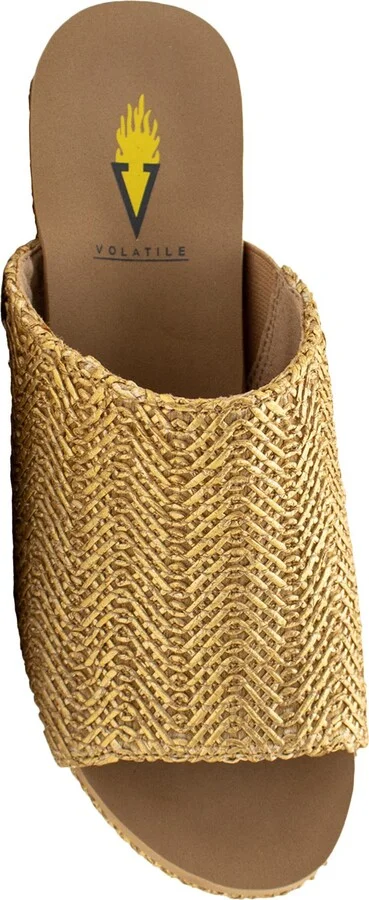 Canteen Water Resistant Raffia Wedge Platform Sandal - Image 5
