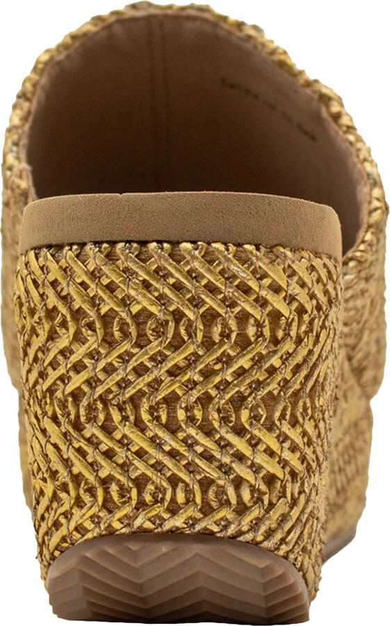Canteen Water Resistant Raffia Wedge Platform Sandal - Image 7