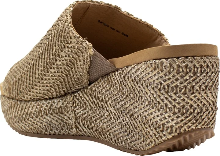 Canteen Water Resistant Raffia Wedge Platform Sandal - Image 10