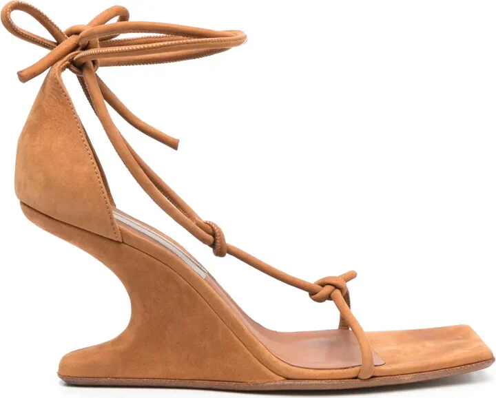 Cantilever 90mm strappy suede sandals