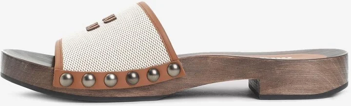 Canvas and Leather Clogs - Image 2