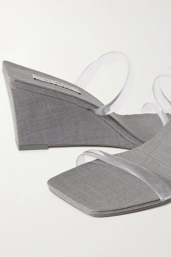 Canvas and PVC wedge sandals - Image 4