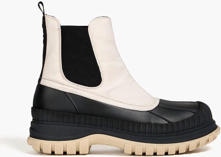 Canvas Chelsea boots