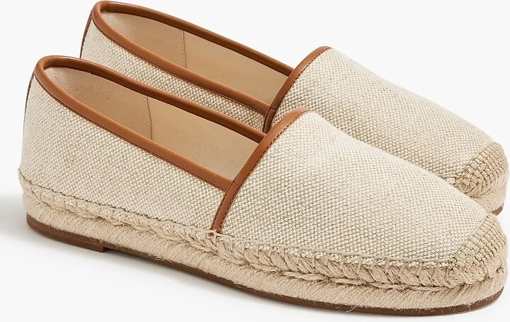 Canvas espadrille slip-on flats