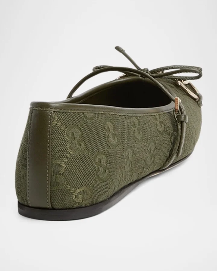 Canvas GG Horsebit Ballerina Flats - Image 9