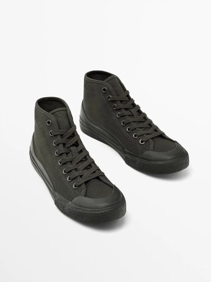 Canvas High-Top Trainers - Studio - Image 3