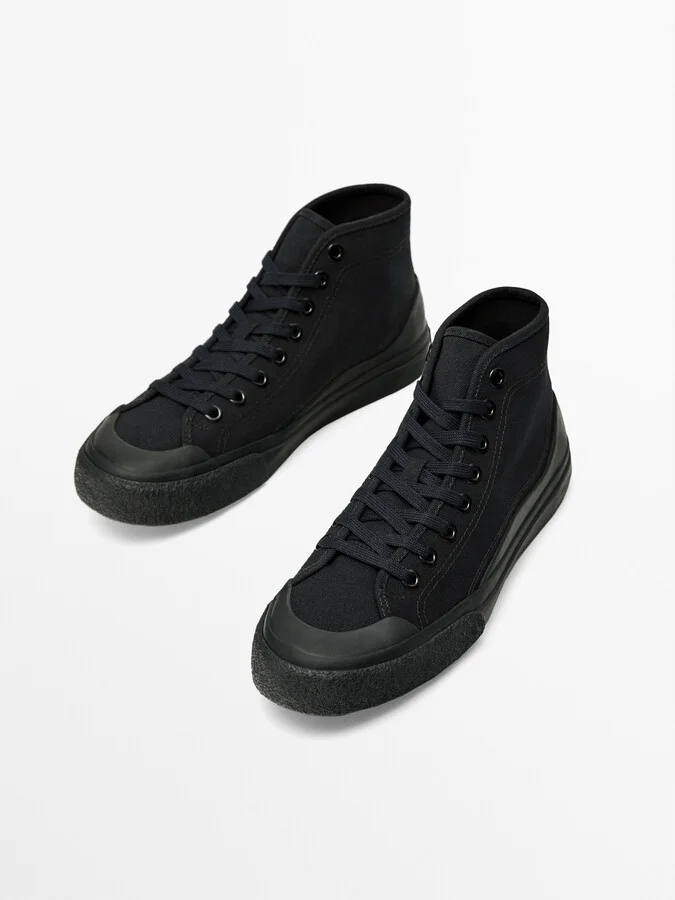 Canvas High-Top Trainers - Studio - Image 3