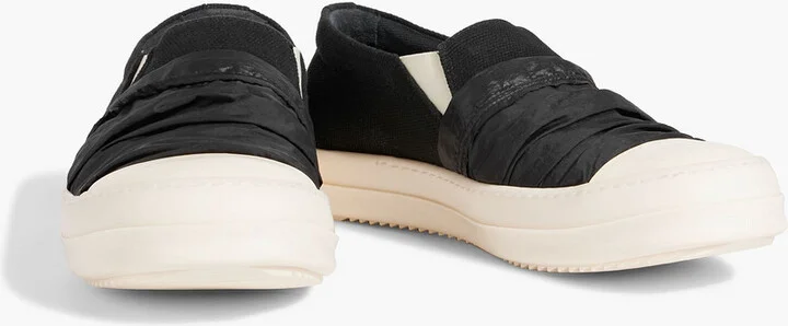 Canvas, shell and leather slip-on sneakers - Image 2