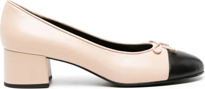 Cap-Toe 45mm leather pumps