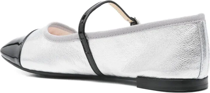 Cap-Toe Ankle-Strap Ballet Flats - Image 3