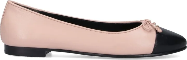 'cap-toe Ballet' Bow Ballet Flats
