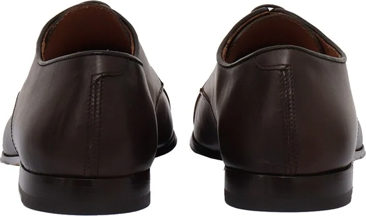 Cap Toe Derby Shoes In Dark Brown - Image 3