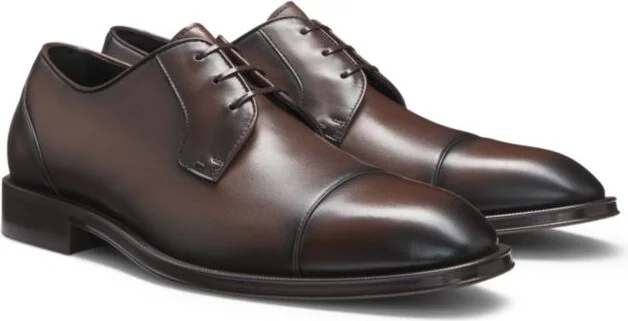 Cap-toe Derby shoes in leather