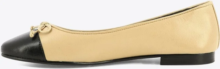 Cap-Toe Leather Ballet Flats - Image 2