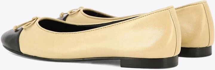 Cap-Toe Leather Ballet Flats - Image 3