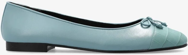 Cap-Toe Leather Ballet Flats