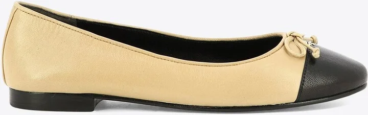 Cap-Toe Leather Ballet Flats