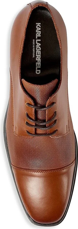 Cap Toe Leather Oxford Shoes - Image 6
